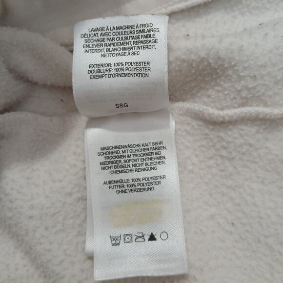 Columbia Women's Med Full=Zip Raglan=Sleeved Cream Polar Fleece Pockets Jacket - Picture 14 of 16